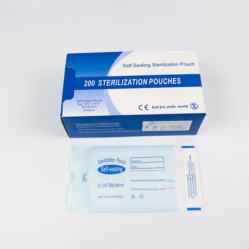 Bolsa para esterilización chica
(90 X 165)200 piezas por una caja