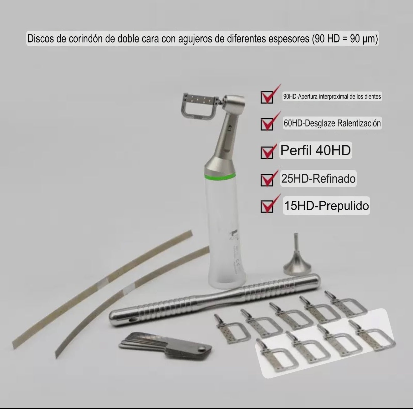 Kit de reducción interproximal con maletín